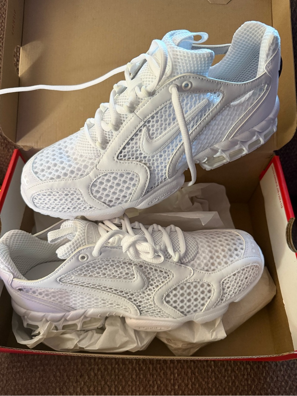 Nike All-White Mesh Athletic Sneakers